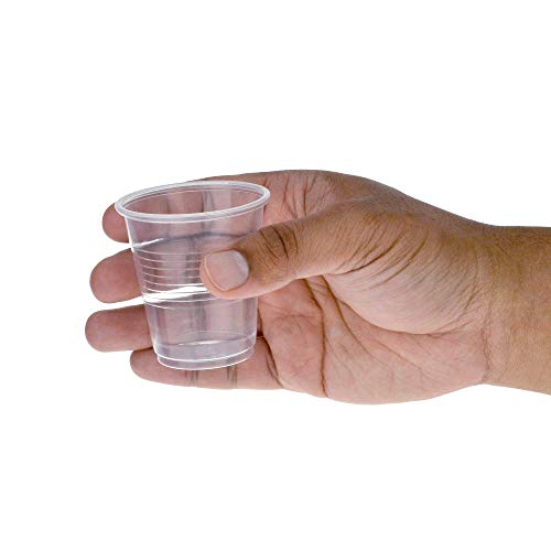 Dealmed Disposable Plastic Cups – 100 Clear Cups, 3 oz Disposable Cups, 100% ...