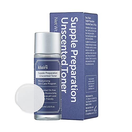 [DearKlairs] Supple Preparation Unscented Toner 1.01 Fl Oz, 30ml, Miniature, ...