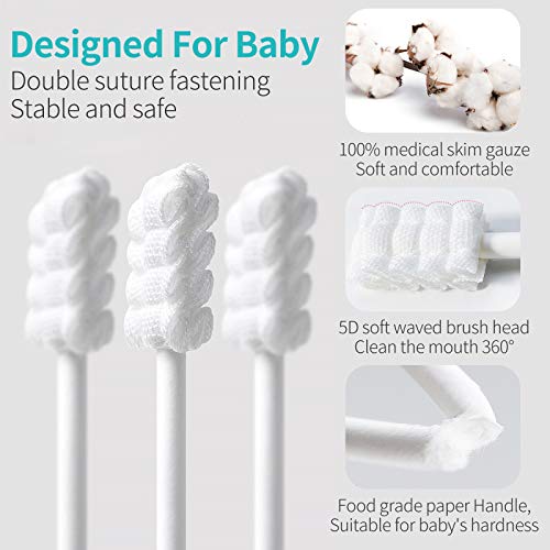 48PCS Baby Toothbrush, Newborn Baby Tongue Cleaner Toothbrush Clean Baby Gums...