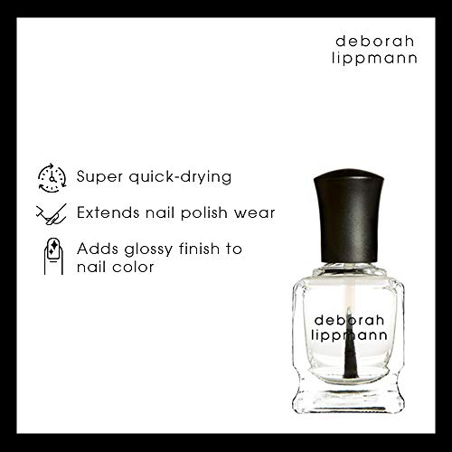 deborah lippmann Addicted To Speed Ultra Quick-Dry Top Coat, 0.5 Fl Oz