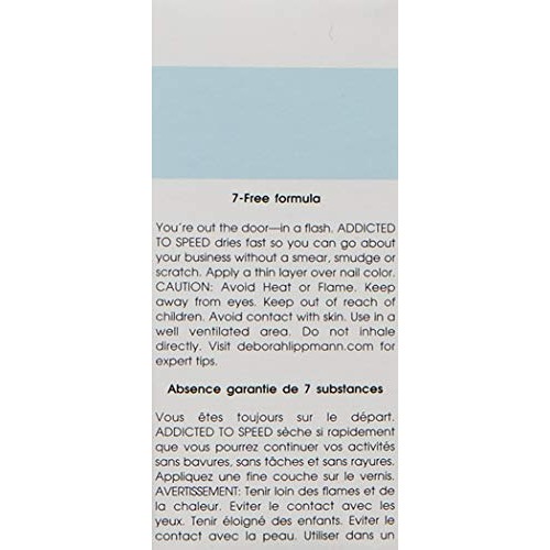 deborah lippmann Addicted To Speed Ultra Quick-Dry Top Coat, 0.5 Fl Oz