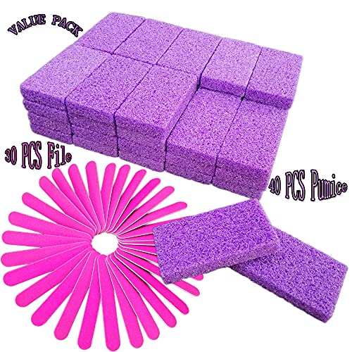 70 PCS Pedicure Exfoliator Kit Set 40 PCS Disposable Pedicure Pumice Stone fo...
