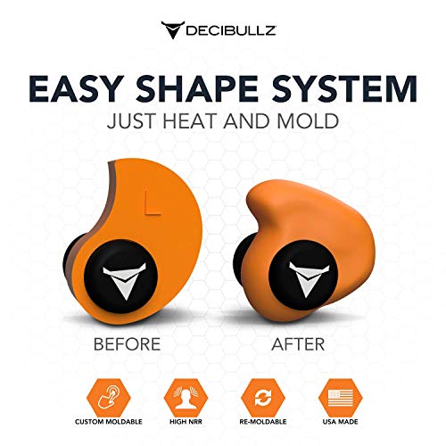 Decibullz - Custom Molded Earplugs, 31dB Highest NRR, Comfortable Hearing Pro...