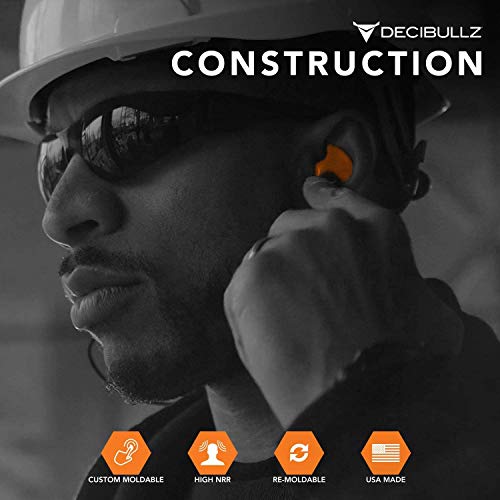 Decibullz - Custom Molded Earplugs, 31dB Highest NRR, Comfortable Hearing Pro...