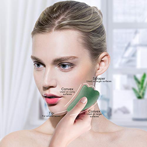 Deciniee Jade Roller for Face - 100% Real Natural Jade Face Roller and Gua Sh...