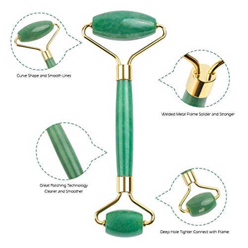 Deciniee Jade Roller for Face - 100% Real Natural Jade Face Roller and Gua Sh...