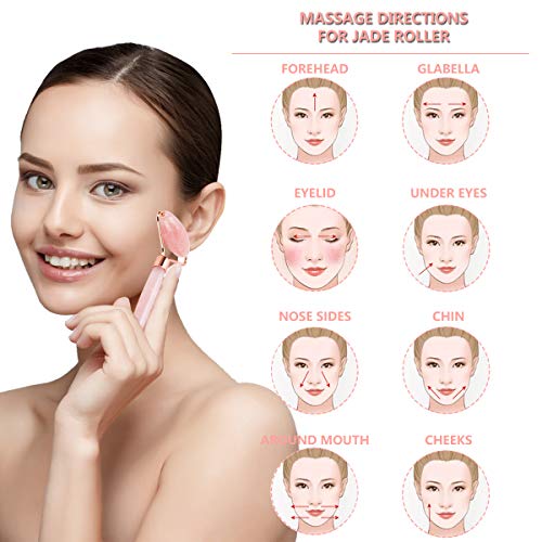 Deciniee Jade Roller Gua Sha Set - Beauty Face Roller Massager & Guasha Tool ...