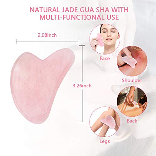 Deciniee Jade Roller Gua Sha Set - Beauty Face Roller Massager & Guasha Tool ...