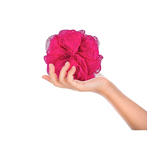 DecorRack Bath Shower Loofahs, Soft Mesh Pouf Body Bathing Sponge Loofah Scru...