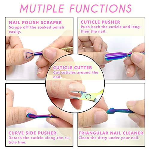 Cuticle Trimmer with Cuticle Pusher and Scissors, Cuticle Remover Professiona...