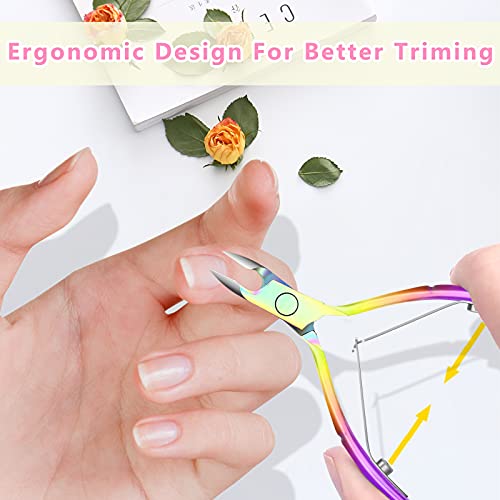 Cuticle Trimmer with Cuticle Pusher and Scissors, Cuticle Remover Professiona...