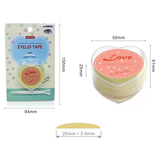 Dedila Pro 600Pcs by a Box Makeup Breathable Eyelid Tape Big Eye Decoration I...