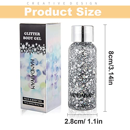 Body Glitter Makeup Face Hair Glitter Mermaid Sequins Holographic Chunky Glit...