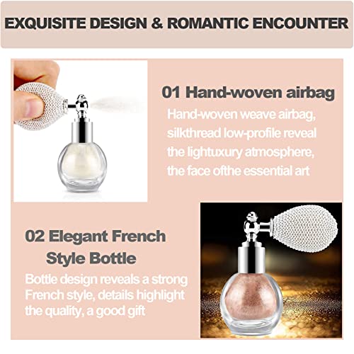 Highlighter Powder Spray, Body Glitter Face High Gloss Powder Shimmer Sparkle...