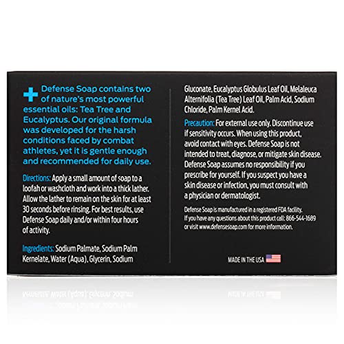 Defense Soap 4 Oz Bar (Pack of 2) - 100% Natural and Herbal Pharmaceutical Gr...