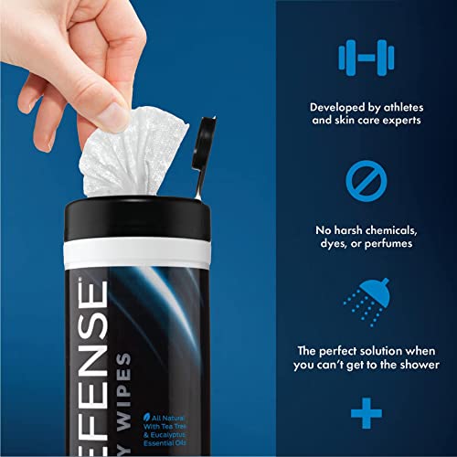 Defense Soap Body Wipes 40 Count (Pack of 2) - 100% Natural and Pure Pharmace...