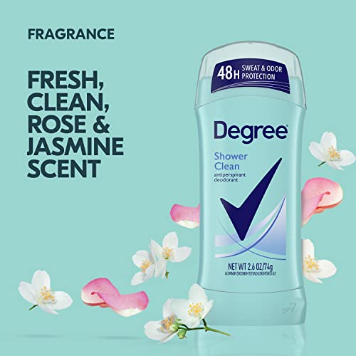 Degree Antiperspirant Deodorant 24 Hour Dry Protection Shower Clean Deodorant...