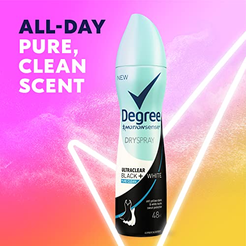 Degree Antiperspirant Deodorant Dry Spray Black + White 3.8 oz, 3 count