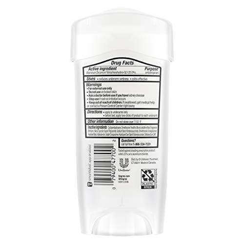 Degree Antiperspirant Deodorant For Sweat and Odor Protection Shower Clean De...