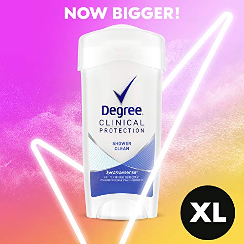 Degree Antiperspirant Deodorant For Sweat and Odor Protection Shower Clean De...