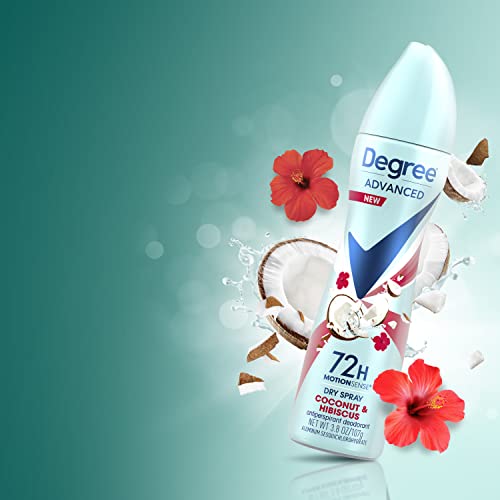 Degree Antiperspirant Spray Deodorant for Women Coconut and Hibiscus 72-Hour ...