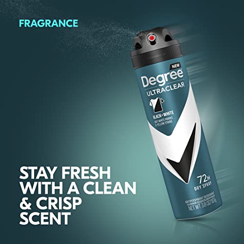 Degree Men MotionSense Antiperspirant Deodorant Dry Spray, UltraClear Black+W...