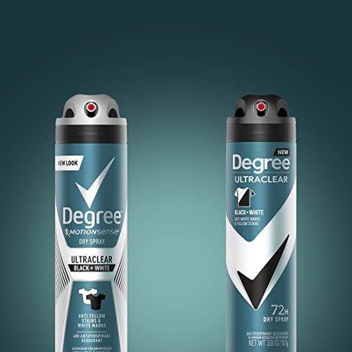 Degree Men MotionSense Antiperspirant Deodorant Dry Spray, UltraClear Black+W...