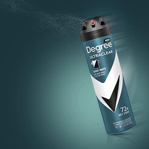 Degree Men MotionSense Antiperspirant Deodorant Dry Spray, UltraClear Black+W...