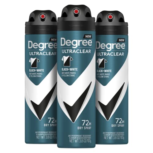 Degree Men MotionSense Antiperspirant Deodorant Dry Spray, UltraClear Black+W...