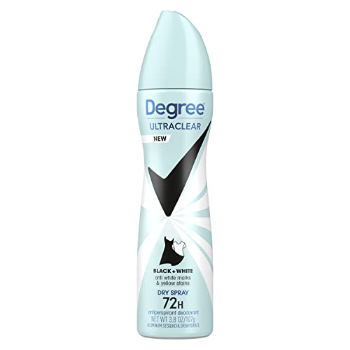 Degree UltraClear Antiperspirant Deodorant Dry Spray, Black+White, 3.8 oz
