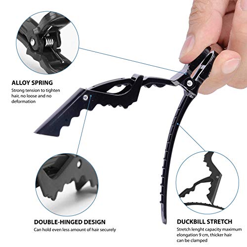 Deke Home Women styling hairclip - 12 pcs professional alligator plastic hair...