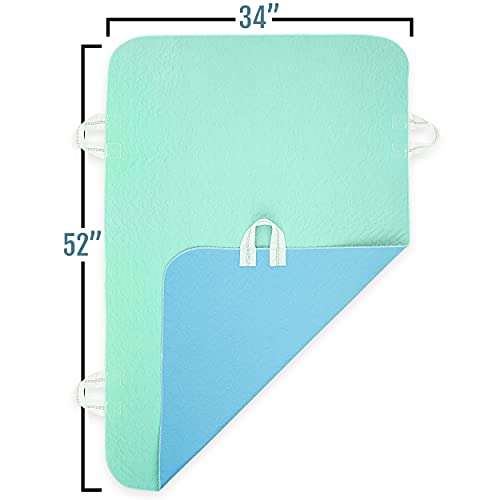 Delaine’s Incontinence Bedding Protector - Positioning Bed Pad with Handles f...