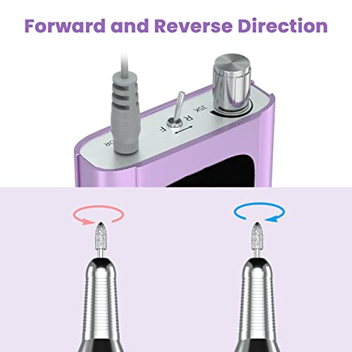 Delanie 35000RPM Professional Nail Drill Machine, Portable Nail Drills for Ac...