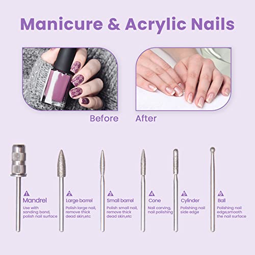 Delanie 35000RPM Professional Nail Drill Machine, Portable Nail Drills for Ac...