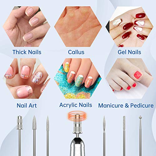 Delanie Professional Nail Drill for Acrylic Nails, High Torque 35,000 RPM Rec...