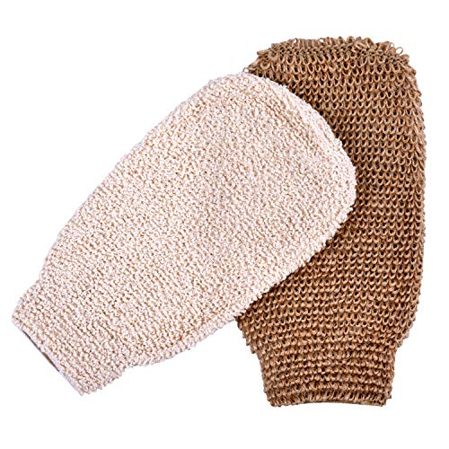 2 Packs Bath Shower Gloves Mitt for Exfoliating and Body Scrubber, Different ...