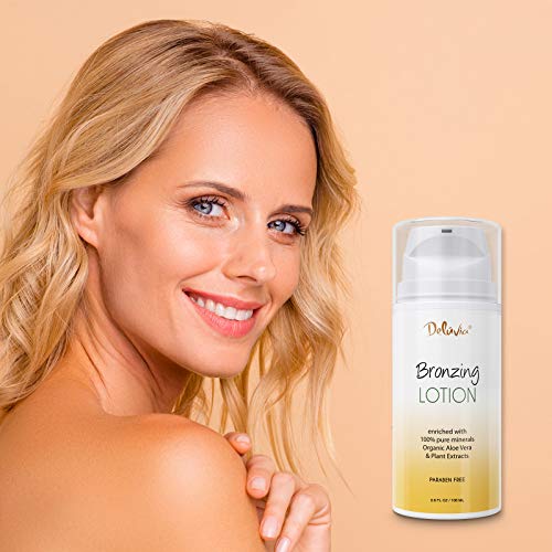 Deluvia Body Shimmer Wash Off Bronzing Lotion, After Sun Lotion, Leg Makeup, ...