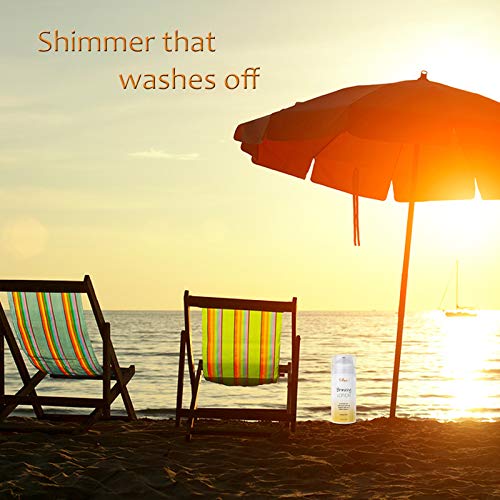 Deluvia Body Shimmer Wash Off Bronzing Lotion, After Sun Lotion, Leg Makeup, ...