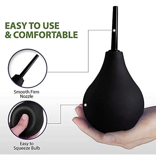 Enema Bulb, Anal Douche Enema Kit for Women & Men, BPA and Phthalates Free Re...