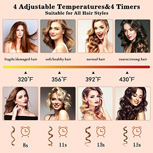 Automatic Curling Iron, Professional Automatic Hair Curler with 1" Curling Ir...