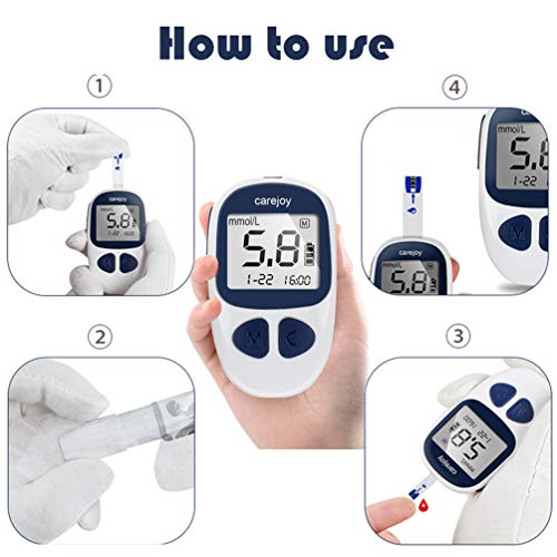 Diabetes Testing Kit Electronic Blood Glucose Meter Glucometer Digital Handhe...