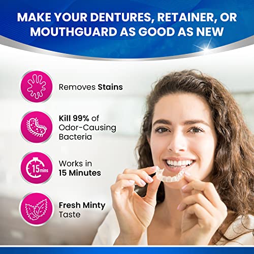 240 Retainer and Denture Cleaning Tablets (8 Months Supply) - Cleaner Removes...