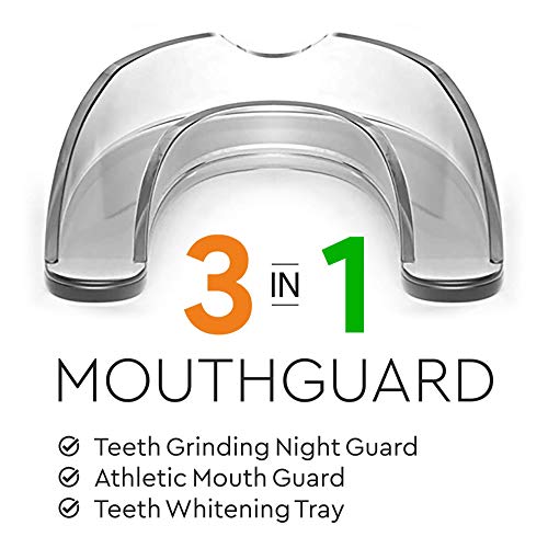 Professional Mouth Guard for Grinding Teeth, 2 Sizes, 4 Pieces Mouthguard, Mo...