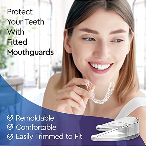 Professional Mouth Guard for Grinding Teeth, 2 Sizes, 4 Pieces Mouthguard, Mo...