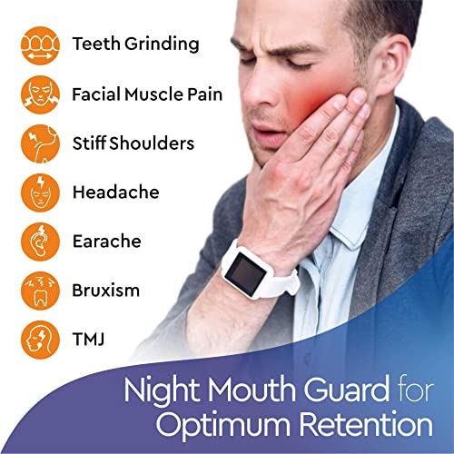 Professional Mouth Guard for Grinding Teeth, 2 Sizes, 4 Pieces Mouthguard, Mo...