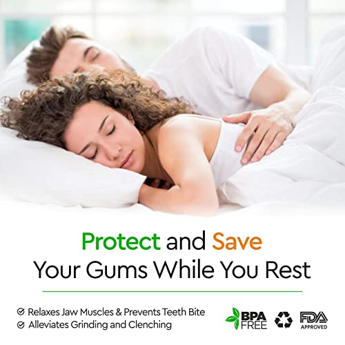 Professional Mouth Guard for Grinding Teeth, 2 Sizes, 4 Pieces Mouthguard, Mo...