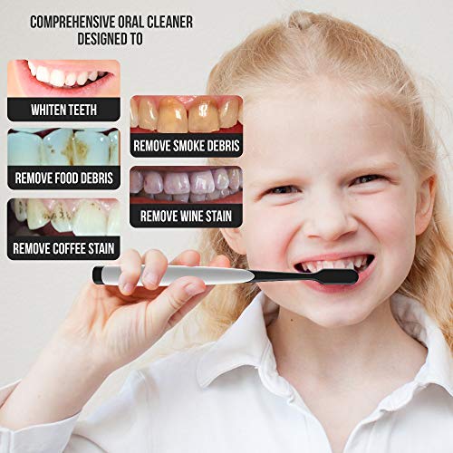 Dental Expert Charcoal Toothbrush [Gentle Soft] Slim Teeth Head Whitening Bru...