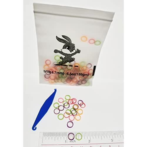 100 Pcs DentalSmile Dental Teeth Gap 3/16 Neon 6.5 OZ Dental Rubber Bands XX ...