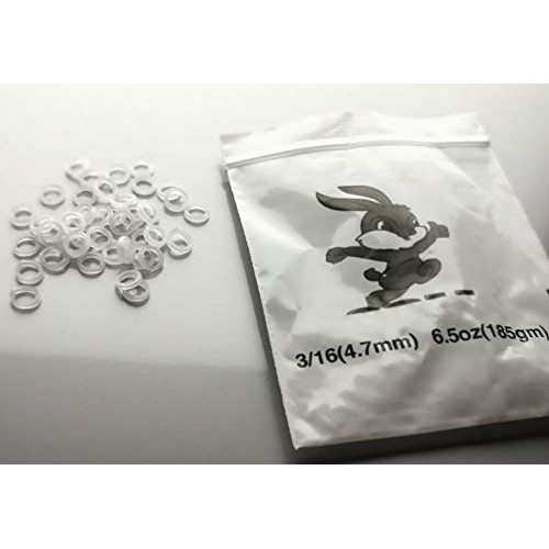 DentalSmile Dental Teeth Gap 3/16 Orthodontic 6.5 OZ Rubber Bands Clear XX-He...