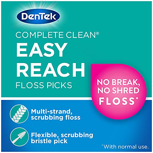 DenTek Complete Clean | Fresh Mint | Easy Reach Angled Floss Picks | No Break...